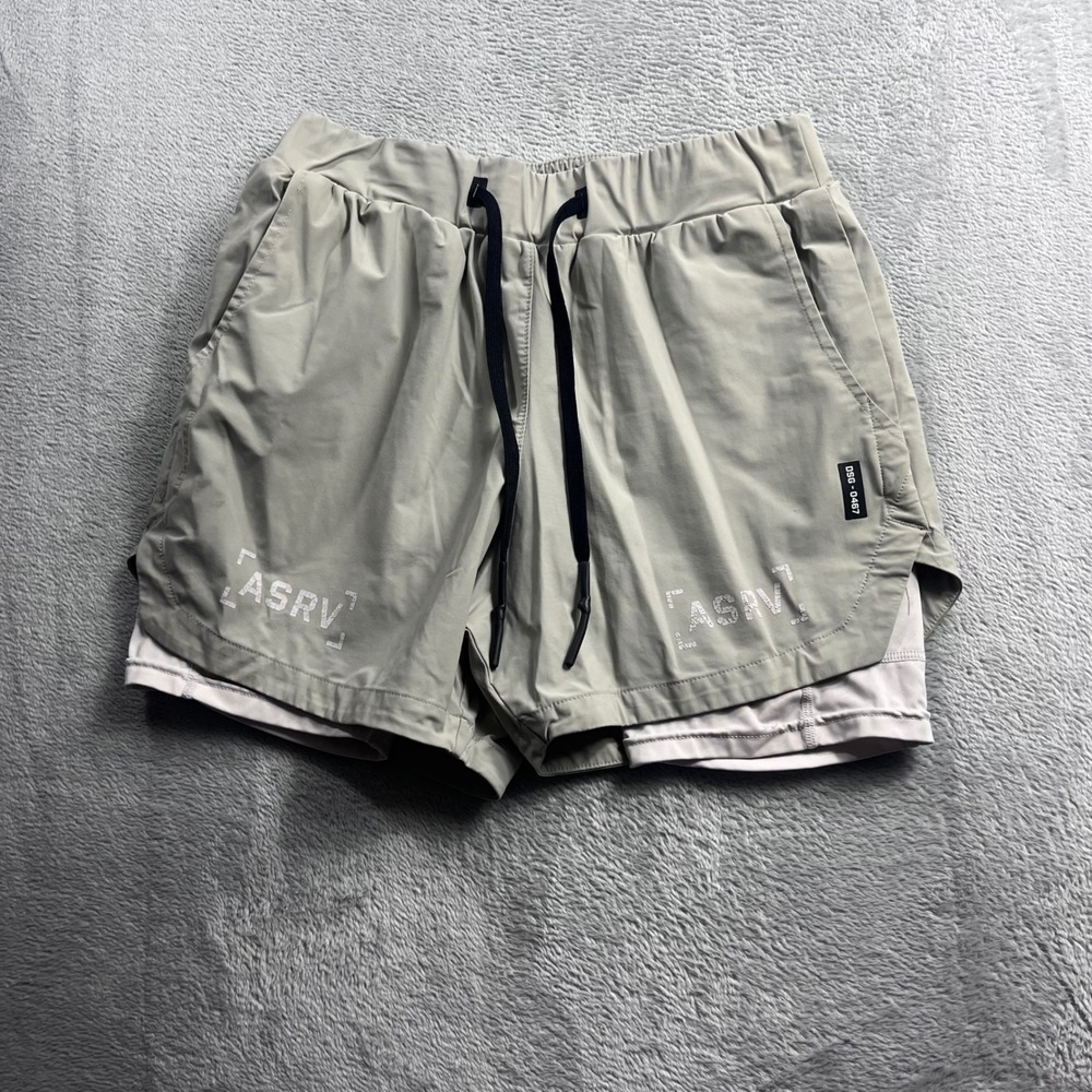 ASRV Tetra-Lite 5" Liner Short Mens Small Sage Green Training Gym Shorts